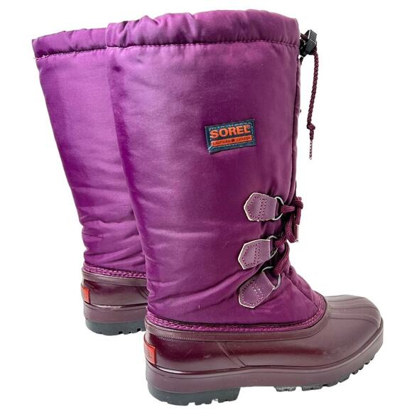 SOREL Insulated Snow Winter Boots in Purple Women's Size 6 - Picture 3 of 12